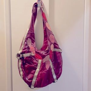 Major sale was $29 now $15 Vintage hobo bag pink iridescent background l…